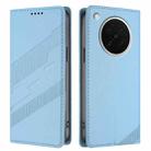For OPPO Find X8s Embossed Multi-functional Wallet Retro Leather Phone Case(Light Blue) - 2
