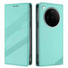 For OPPO Find X8s+ Embossed Multi-functional Wallet Retro Leather Phone Case(Mint Green) - 2