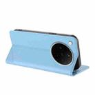 For OPPO Find X8s+ Embossed Multi-functional Wallet Retro Leather Phone Case(Light Blue) - 3