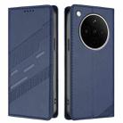 For OPPO Find X8s+ Embossed Multi-functional Wallet Retro Leather Phone Case(Dark Blue) - 2