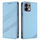 For OPPO K13 5G Embossed Multi-functional Wallet Retro Leather Phone Case(Light Blue) - 2