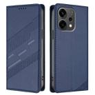 For OPPO Reno14 Global Embossed Multi-functional Wallet Retro Leather Phone Case(Dark Blue) - 2