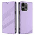 For OPPO Reno14 Pro Global Embossed Multi-functional Wallet Retro Leather Phone Case(Light Purple) - 2