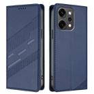 For OPPO Reno14 Pro Global Embossed Multi-functional Wallet Retro Leather Phone Case(Dark Blue) - 2