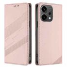 For OPPO Reno14 F 5G Embossed Multi-functional Wallet Retro Leather Phone Case(Pink) - 2