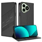 For Ulefone Note 19 Embossed Multi-functional Wallet Retro Leather Phone Case(Black) - 1