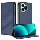 For Ulefone Note 19 Embossed Multi-functional Wallet Retro Leather Phone Case(Dark Blue) - 1