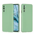 For OnePlus Nord Solid Color Liquid Silicone Dropproof Full Coverage Protective Case(Green) - 1