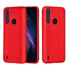 For Motorola Moto One Fusion Solid Color Liquid Silicone Dropproof Full Coverage Protective Case(Red) - 1