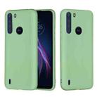 For Motorola Moto One Fusion Solid Color Liquid Silicone Dropproof Full Coverage Protective Case(Green) - 1