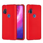 For Motorola Moto One Hyper Solid Color Liquid Silicone Dropproof Full Coverage Protective Case(Red) - 1