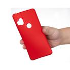 For Motorola Moto One Hyper Solid Color Liquid Silicone Dropproof Full Coverage Protective Case(Red) - 2