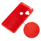 For Motorola Moto One Hyper Solid Color Liquid Silicone Dropproof Full Coverage Protective Case(Red) - 3