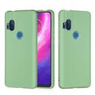 For Motorola Moto One Hyper Solid Color Liquid Silicone Dropproof Full Coverage Protective Case(Green) - 1