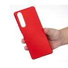 For Sony Xperia 5 Plus / Xperia 1 II Solid Color Liquid Silicone Dropproof Full Coverage Protective Case(Red) - 2