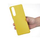 For Sony Xperia 5 Plus / Xperia 1 II Solid Color Liquid Silicone Dropproof Full Coverage Protective Case(Yellow) - 2