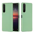 For Sony Xperia 5 Plus / Xperia 1 II Solid Color Liquid Silicone Dropproof Full Coverage Protective Case(Green) - 1