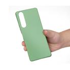 For Sony Xperia 5 Plus / Xperia 1 II Solid Color Liquid Silicone Dropproof Full Coverage Protective Case(Green) - 2