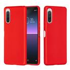 For Sony Xperia 10 II Solid Color Liquid Silicone Dropproof Full Coverage Protective Case(Red) - 1