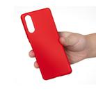For Sony Xperia 10 II Solid Color Liquid Silicone Dropproof Full Coverage Protective Case(Red) - 2