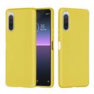 For Sony Xperia 10 II Solid Color Liquid Silicone Dropproof Full Coverage Protective Case(Yellow) - 1