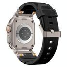 For Apple Watch 46mm / 49mm / 45mm / 44mm Stainless Steel Connector TPU Watch Band(Black+Titanium) - 2