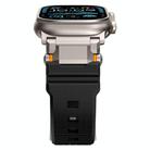 For Apple Watch 46mm / 49mm / 45mm / 44mm Stainless Steel Connector TPU Watch Band(Black+Titanium) - 3
