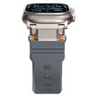For Apple Watch 42mm / 41mm / 40mm / 38mm Stainless Steel Connector TPU Watch Band(Grey+Titanium) - 3