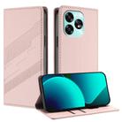 For Umidigi A15 Embossed Multi-functional Wallet Retro Leather Phone Case(Pink) - 1