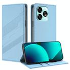For Umidigi A15 Embossed Multi-functional Wallet Retro Leather Phone Case(Light Blue) - 1