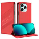 For Umidigi A15C Embossed Multi-functional Wallet Retro Leather Phone Case(Red) - 1