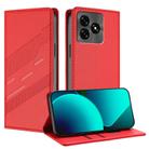 For Umidigi G5 Embossed Multi-functional Wallet Retro Leather Phone Case(Red) - 1
