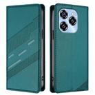 For Oukitel C50 Embossed Multi-functional Wallet Retro Leather Phone Case(Dark Green) - 2