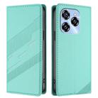 For Oukitel C50 Embossed Multi-functional Wallet Retro Leather Phone Case(Mint Green) - 2