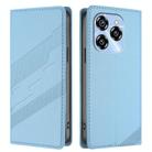 For Oukitel C50 Embossed Multi-functional Wallet Retro Leather Phone Case(Light Blue) - 2