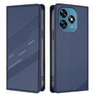 For Oukitel C51 Embossed Multi-functional Wallet Retro Leather Phone Case(Dark Blue) - 2