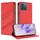For Oukitel C53 Embossed Multi-functional Wallet Retro Leather Phone Case(Red) - 1