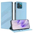 For Oukitel C53 Embossed Multi-functional Wallet Retro Leather Phone Case(Light Blue) - 1