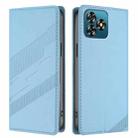 For Oukitel C53 Embossed Multi-functional Wallet Retro Leather Phone Case(Light Blue) - 2
