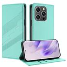 For Oukitel WP52 5G Embossed Multi-functional Wallet Retro Leather Phone Case(Mint Green) - 1