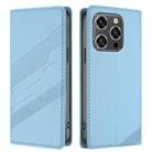 For Oukitel WP52 5G Embossed Multi-functional Wallet Retro Leather Phone Case(Light Blue) - 2