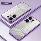 For vivo S30 Transparent Plating Fine Hole Phone Case(Purple) - 2