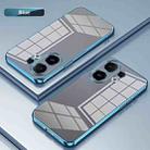 For vivo S30 Transparent Plating Fine Hole Phone Case(Blue) - 2