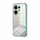 For vivo S30 Transparent Plating Fine Hole Phone Case(Green) - 1