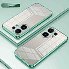 For vivo S30 Transparent Plating Fine Hole Phone Case(Green) - 2