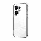 For vivo S30 Transparent Plating Fine Hole Phone Case(Silver) - 1