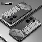 For vivo S30 Transparent Plating Fine Hole Phone Case(Black) - 2