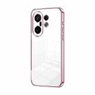 For vivo S30 Pro mini Transparent Plating Fine Hole Phone Case(Pink) - 1