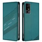 For TCL 40 R 5G Embossed Multi-functional Wallet Retro Leather Phone Case(Dark Green) - 2