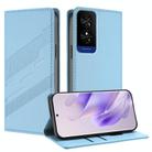 For TCL 50 5G Embossed Multi-functional Wallet Retro Leather Phone Case(Light Blue) - 1